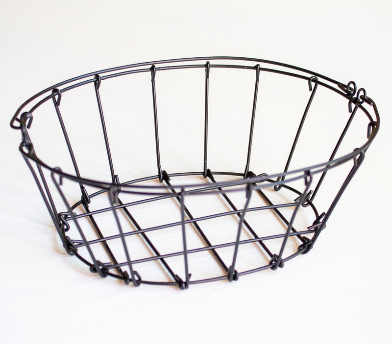 image of wire fog linen egg basket