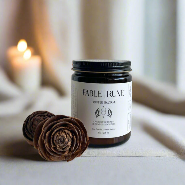 fable rune winter balsam candle 