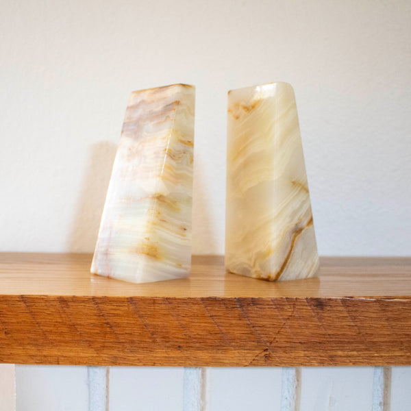 marble book ends 