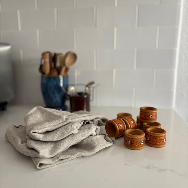 wooden napkin rings