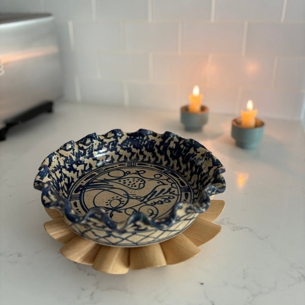 vintage stoneware pie dish
