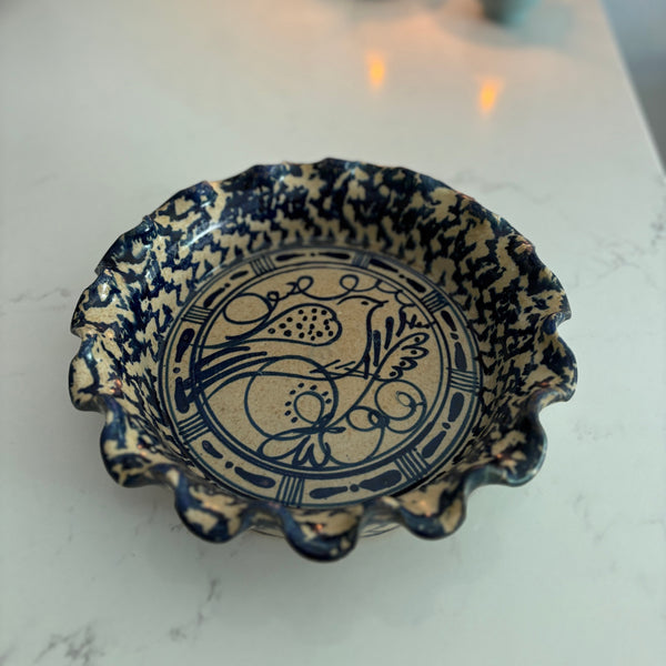 vintage stoneware pie dish