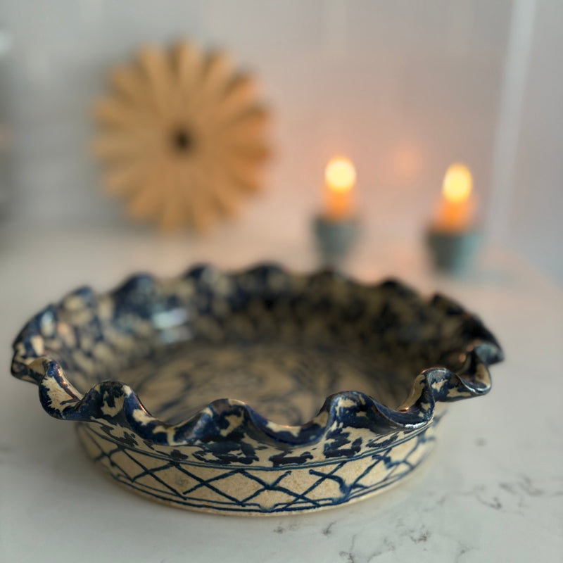 vintage stoneware pie dish