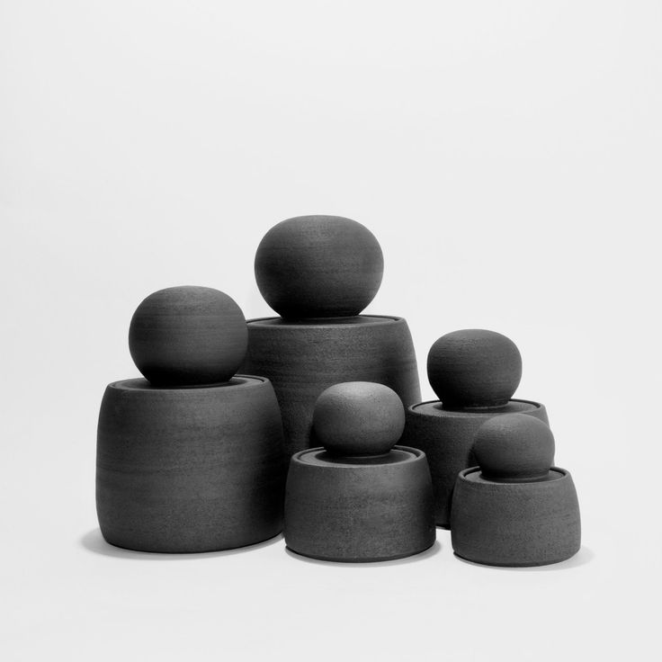 Charcoal Black Stash Jars
