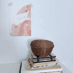 vintage lidded basket