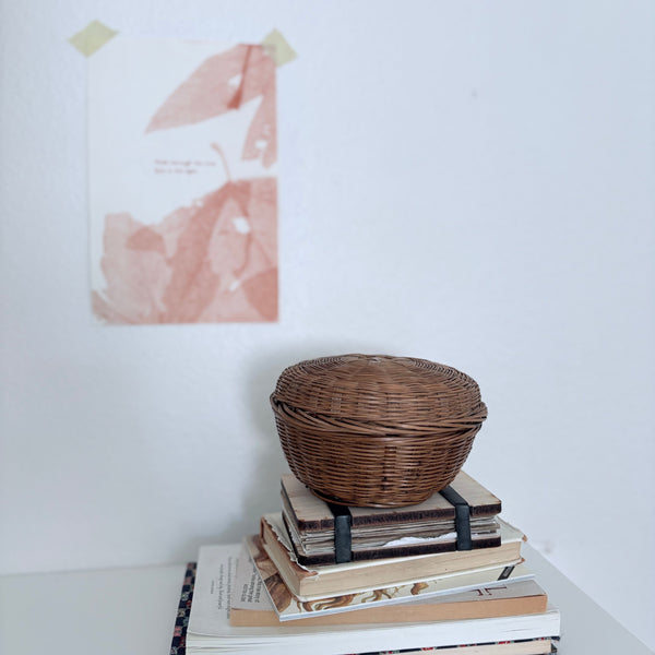 vintage lidded basket