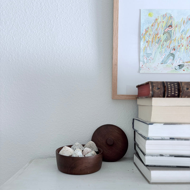 wooden lidded bowl