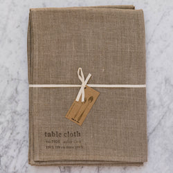 natural linen table cloth