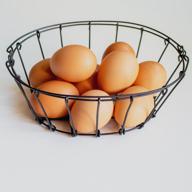 image of wire egg basket